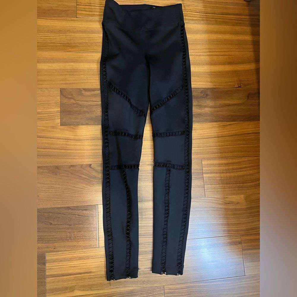 Koral black cut out womens leggings size XS